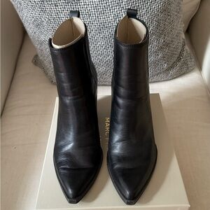 Marc Fisher - Black Leather Ankle Boots